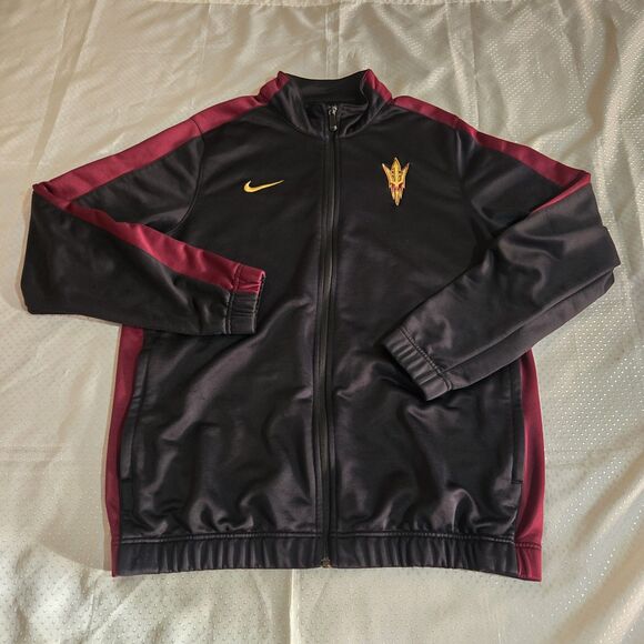 Arizona State Sun Devils Nike Dri-FIT Full Zip Coaches Sweater Jacket Mens Large - Picture 2 of 10